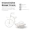 Glitzhome® 18" White Metal Tricycle Planter Stand with Solid Wood Tray